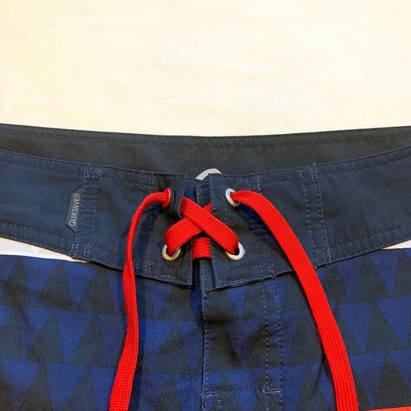 Quiksilver Board Shorts Swim Trunks Men’s 34 Surfing Beach Color Block Striped - Picture 8 of 12